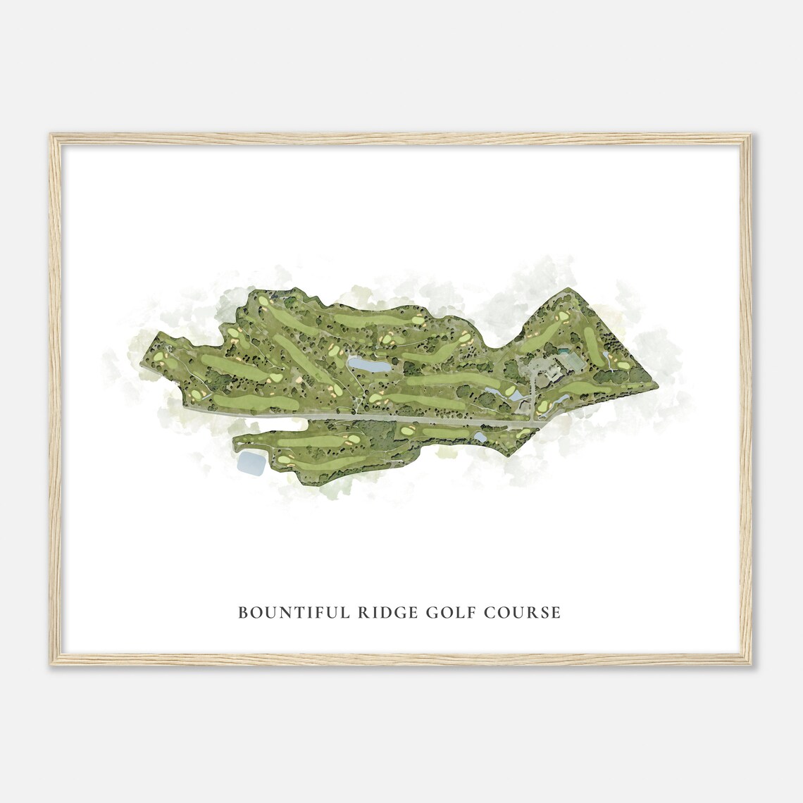 Bountiful Ridge Golf Course Utah Classic Watercolor Map Golfer Gift Golf Wall Art Golf Poster Print Course Layout - Image 2