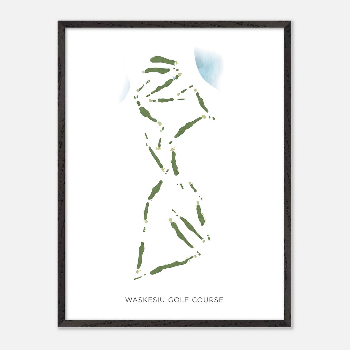 Waskesiu Golf Course Canada Modern Minimalist Watercolor Map Poster - Image 2
