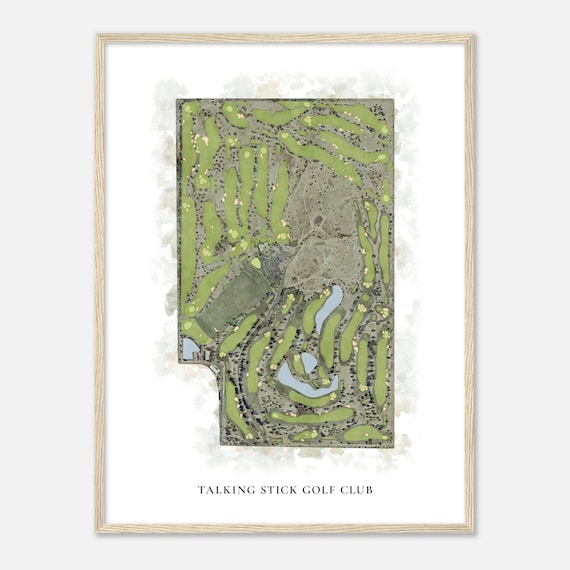 Talking Stick Golf Club Arizona Classic Watercolor Map Golfer Gift Golf Wall Art Golf Poster Print Course Layout