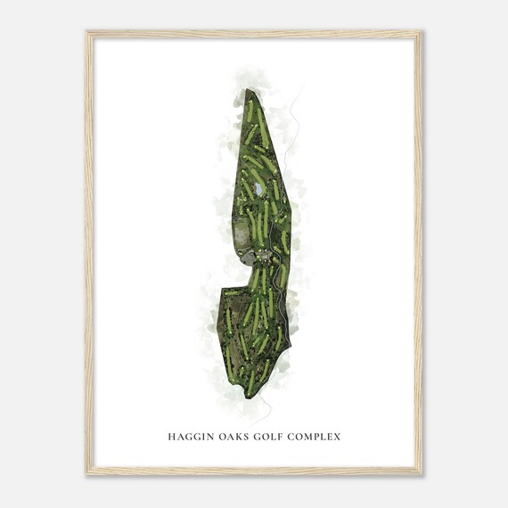 Haggin Oaks Golf Complex California Classic Watercolor Map Golfer Gift Golf Wall Art Golf Poster Print Course Layout