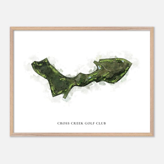 Cross Creek Golf Club In Temecula California Classic Watercolor Map Golfer Gift Golf Wall Art Golf Poster Print Course Layout