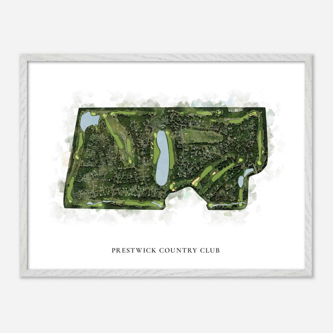 Prestwick Country Club South Carolina Classic Watercolor Map Poster - Image 4