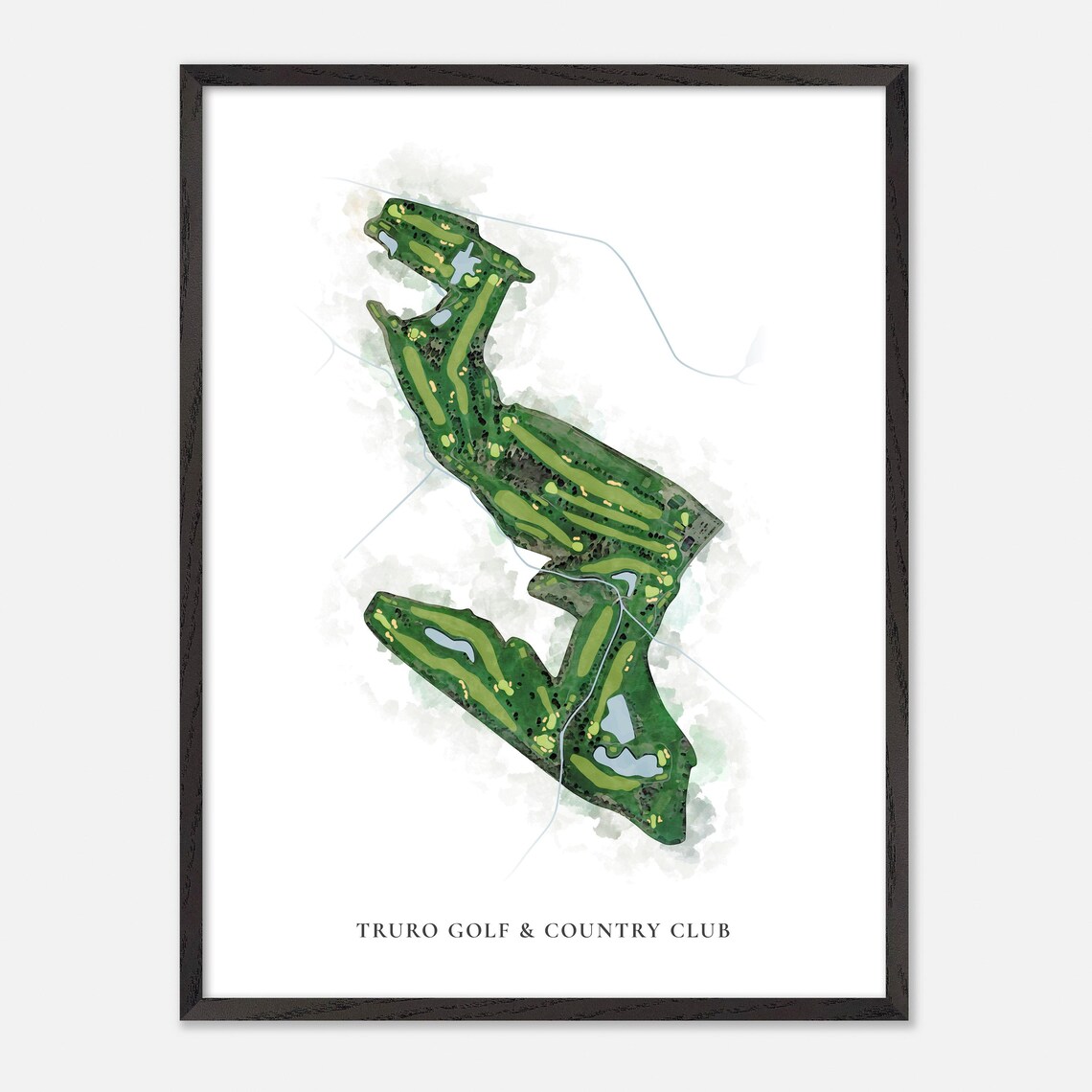Truro Golf & Country Club Truro Canada Classic Watercolor Map Poster - Image 2