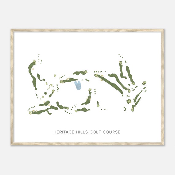 Heritage Hills Golf Course Nebraska Modern Watercolor Map Golfer Gift Golf Wall Art Golf Poster Print Course Layout