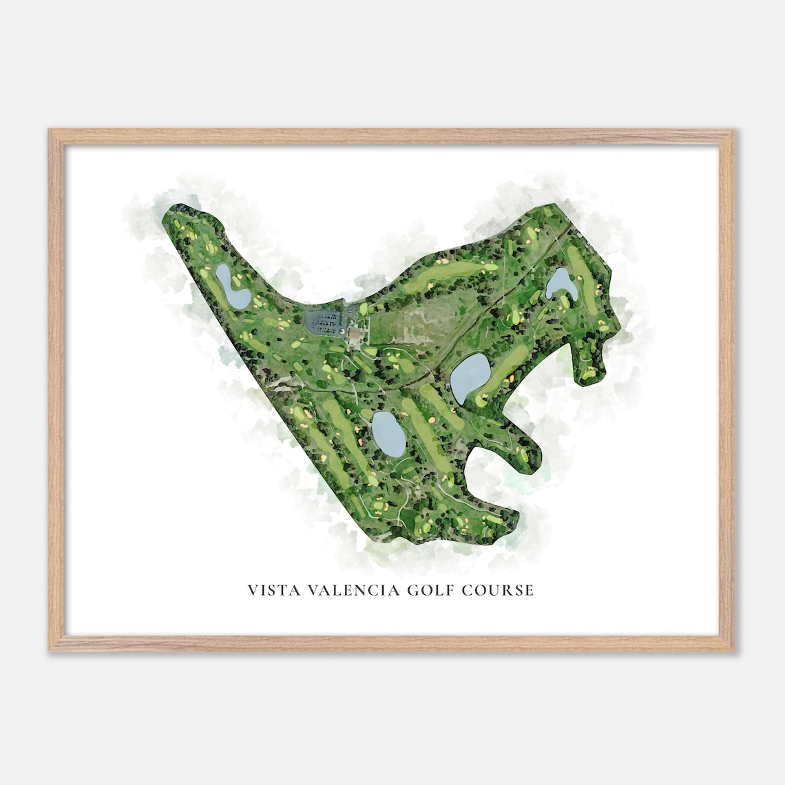 Vista Valencia Golf Course Valencia California Classic Watercolor Poster