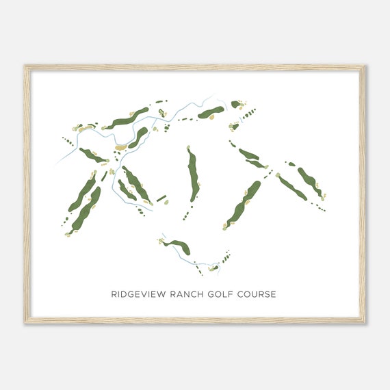 Ridgeview Ranch Golf Course Texas Modern Watercolor Map Golfer Gift Golf Wall Art Golf Poster Print Course Layout