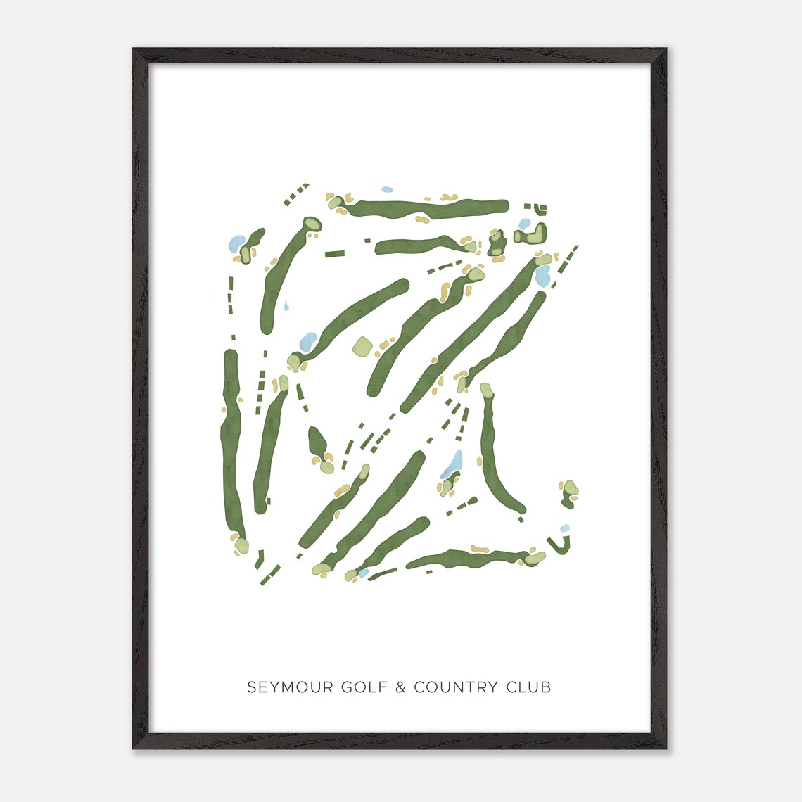 Seymour Golf & Country Club Canada Modern Watercolor Golf Map Poster - Image 2