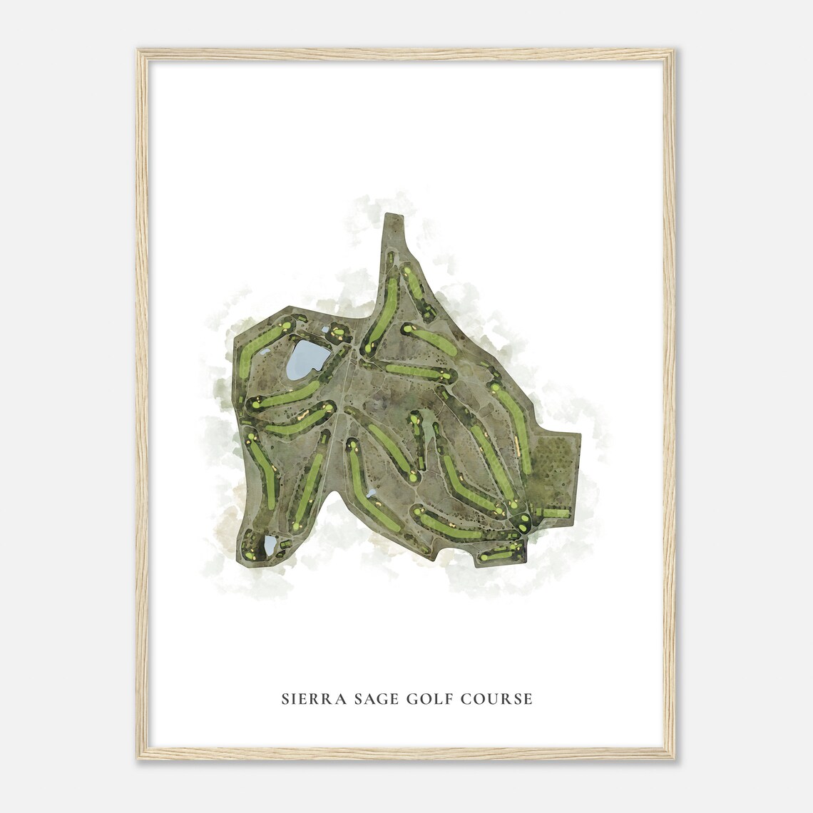 Sierra Sage Golf Course Nevada Classic Watercolor Map Golfer Gift Golf Wall Art Golf Poster Print Course Layout