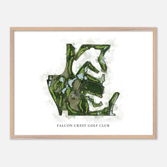 Falcon Crest Golf Club In Kuna Idaho Classic Watercolor Map Golfer Gift Golf Wall Art Golf Poster Print Course Layout