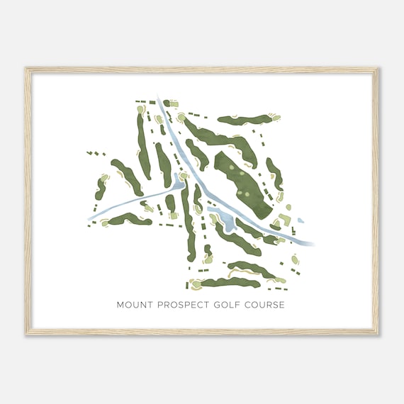 Mount Prospect Golf Course Illinois Modern Watercolor Map Golfer Gift Golf Wall Art Golf Poster Print Course Layout