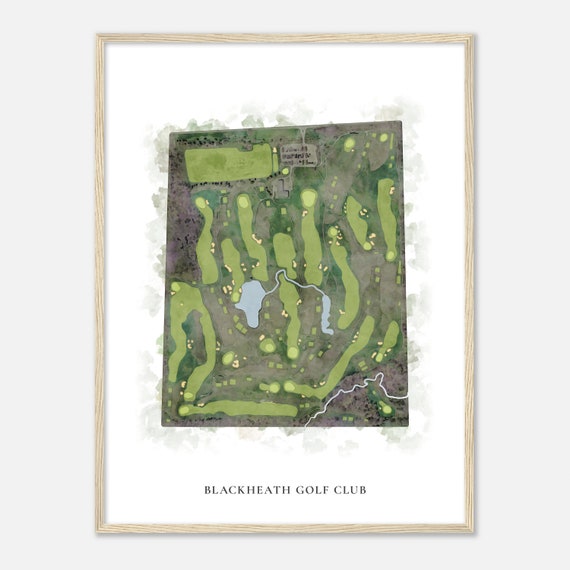 Blackheath Golf Club Michigan Classic Watercolor Map Golfer Gift Golf Wall Art Golf Poster Print Course Layout