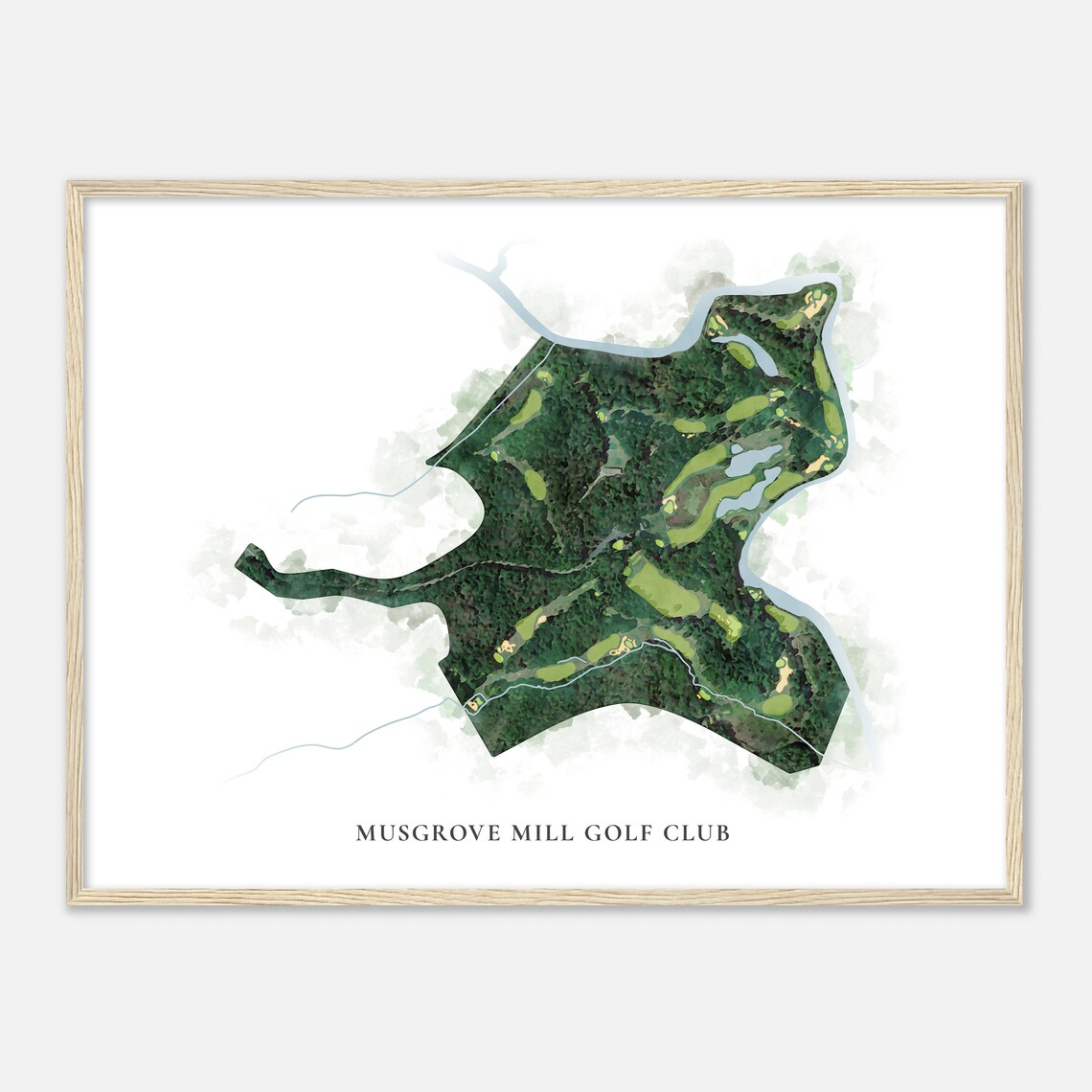 Musgrove Mill Golf Club South Carolina Classic Watercolor Map Poster