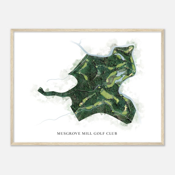 Musgrove Mill Golf Club South Carolina Classic Watercolor Map Golfer Gift Golf Wall Art Golf Poster Print Course Layout