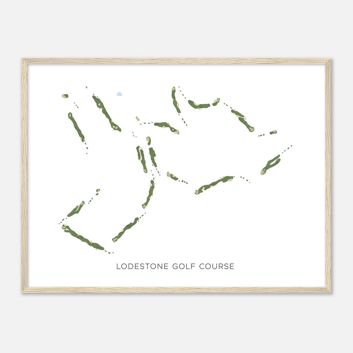 Lodestone Golf Course Maryland Minimalist Watercolor Map Print - Image 2