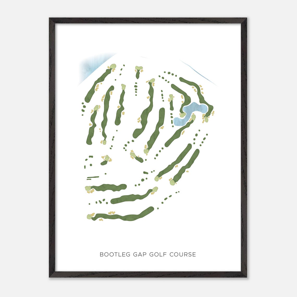 Bootleg Gap Golf Course Kimberley Canada Modern Watercolor Map Poster - Image 2
