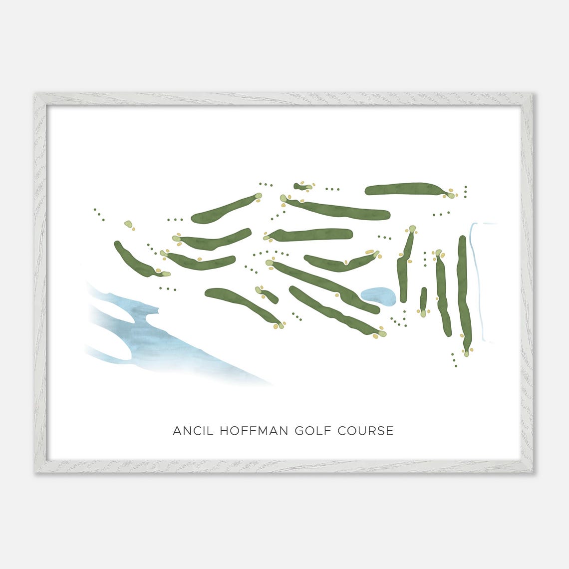 Ancil Hoffman Golf Course Minimalist Map Art Golfer Gift Poster - Image 4