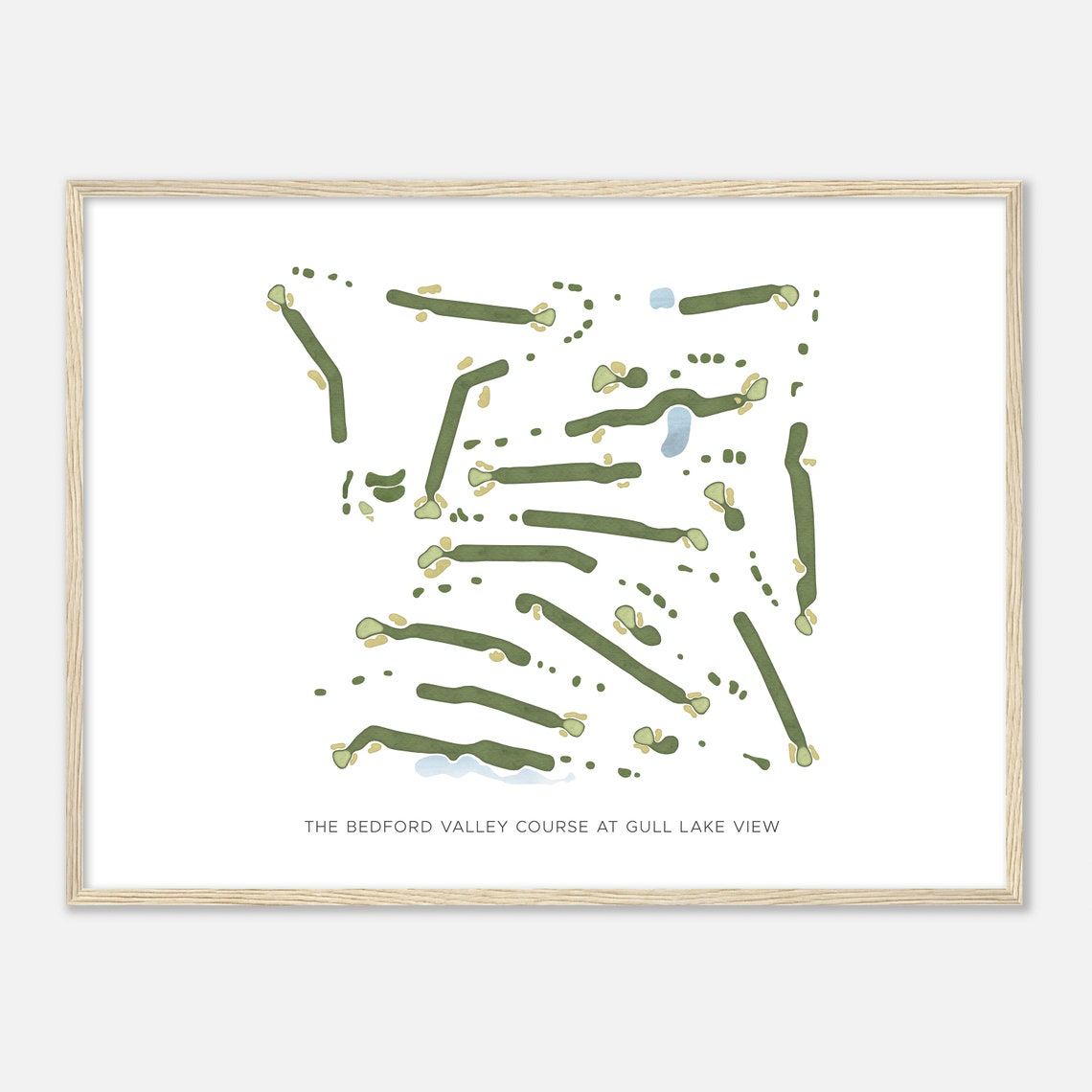 Bedford Valley Course at Gull Lake View Modern Layout Map Poster - Image 2