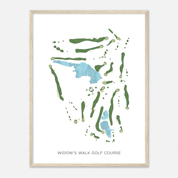 Widows Walk Golf Course Massachusetts Modern Watercolor Map Golfer Gift Golf Wall Art Golf Poster Print Course Layout