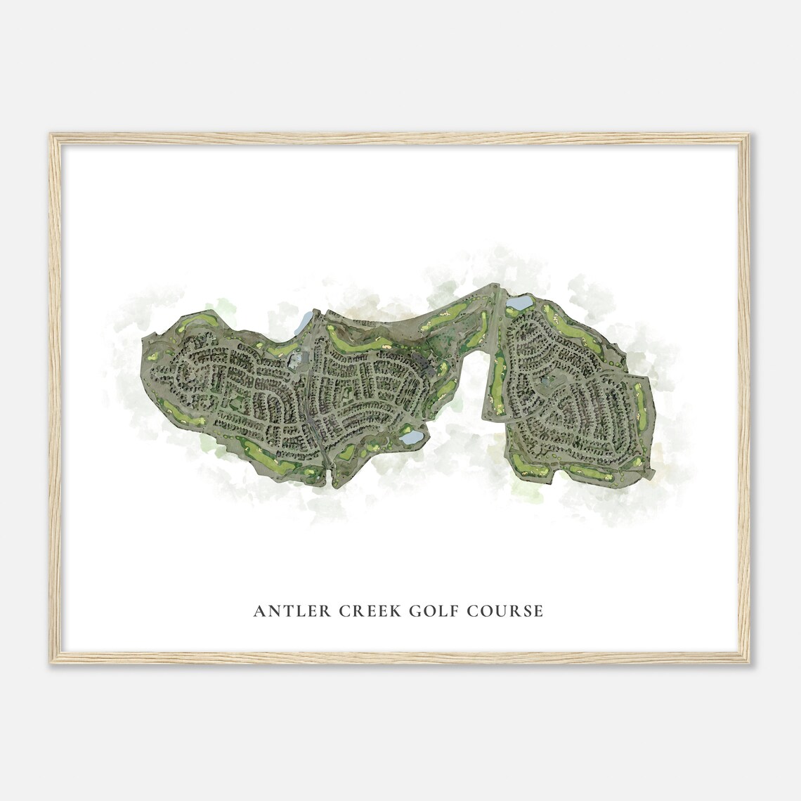 Antler Creek Golf Course Colorado Classic Watercolor Map Golfer Gift Golf Wall Art Golf Poster Print Course Layout