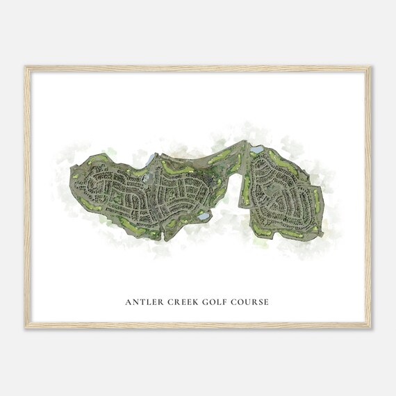 Antler Creek Golf Course Colorado Classic Watercolor Map Golfer Gift Golf Wall Art Golf Poster Print Course Layout