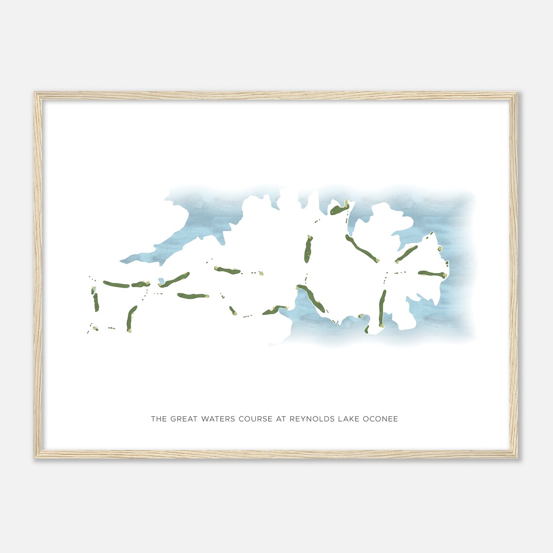 The Great Waters Course at Reynolds Lake Oconee Georgia Watercolor Poster