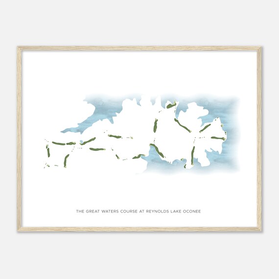 The Great Waters Course at Reynolds Lake Oconee Georgia Watercolor Poster