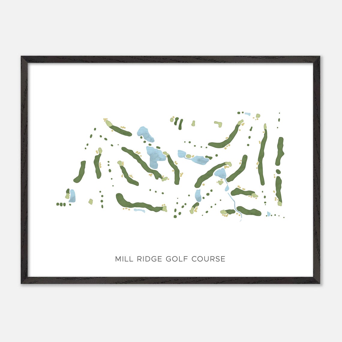 Mill Ridge Golf Course Chester Canada Modern Watercolor Map Poster - Image 4