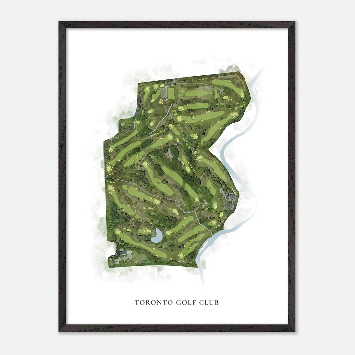 Toronto Golf Club Etobicoke Canada Classic Watercolor Golf Map Poster - Image 2