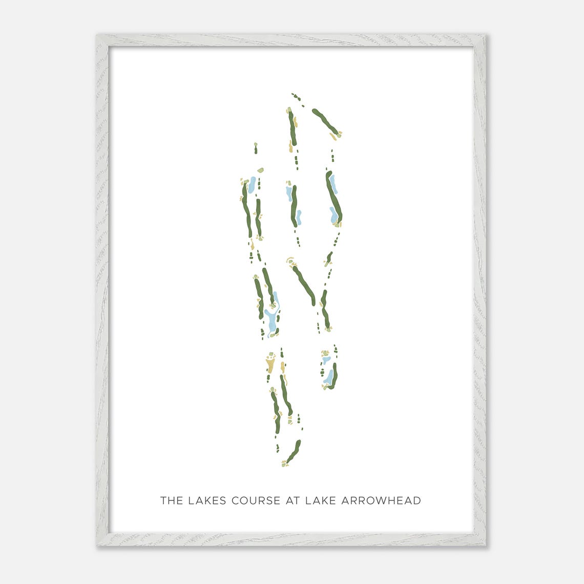 The Lakes Course at Lake Arrowhead Nekoosa Wisconsin Modern Map Poster - Image 2