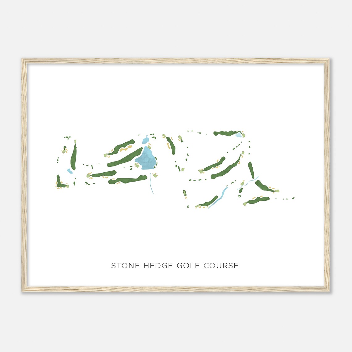 Stone Hedge Golf Course Pennsylvania Modern Watercolor Map Golfer Gift Golf Wall Art Golf Poster Print Course Layout - Image 2