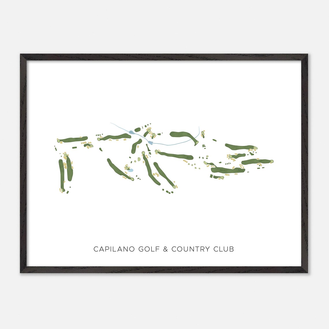 Capilano Golf & Country Club Canada Minimalist Watercolor Golf Map Poster - Image 4