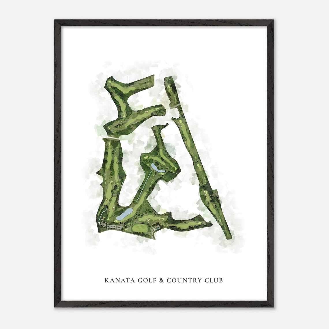 Kanata Golf & Country Club Canada Classic Watercolor Map Poster - Image 2
