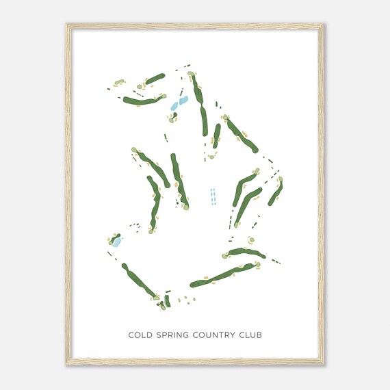Cold Spring Country Club New York Modern Watercolor Map Golfer Gift Golf Wall Art Golf Poster Print Course Layout
