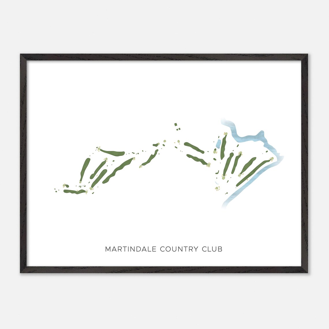 Martindale Country Club Auburn Maine Modern Watercolor Poster - Image 5