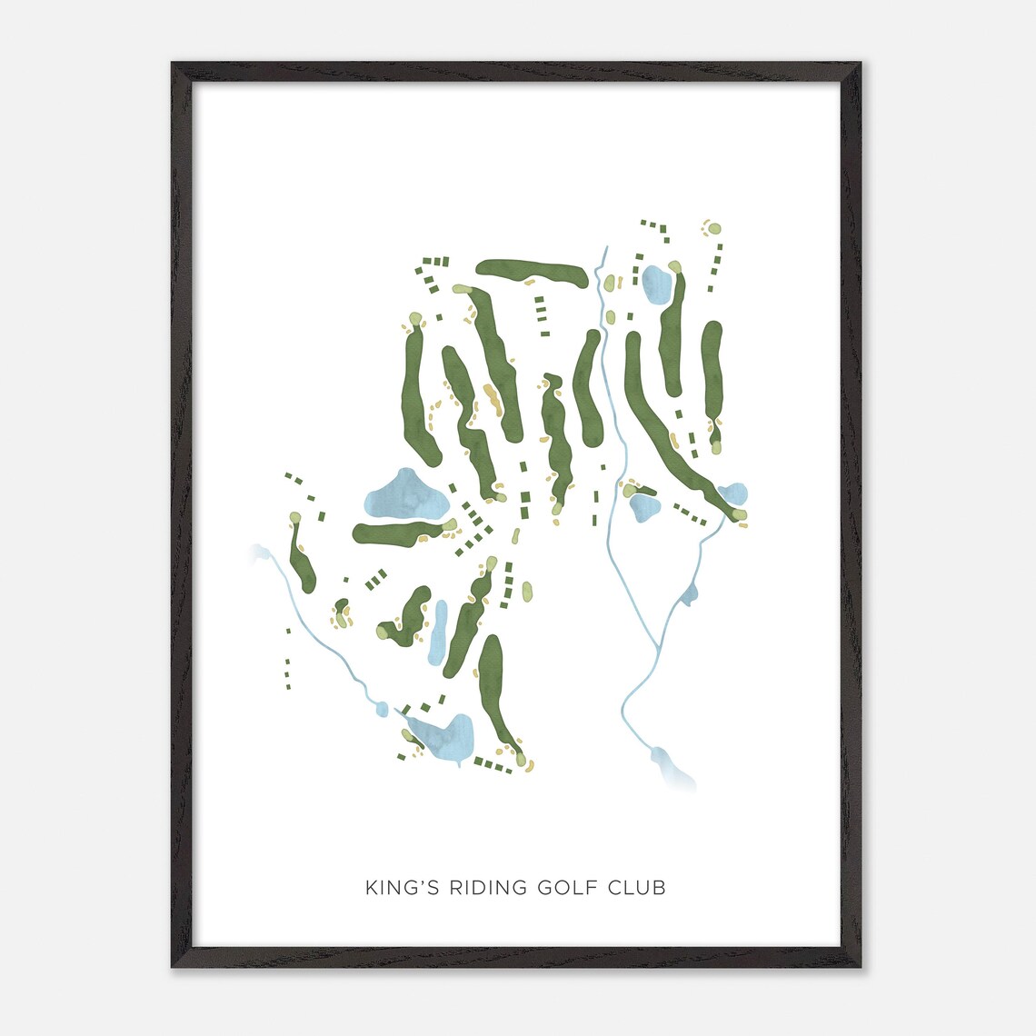 King's Riding Golf Club King City Canada Modern Watercolor Map Poster - Image 2