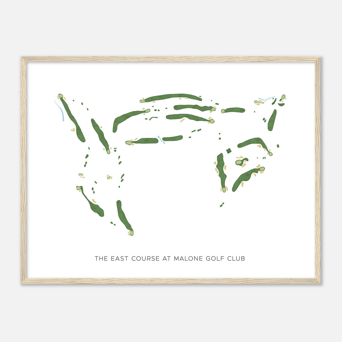 The East Course at Malone Golf Club Modern Minimalist Map Poster