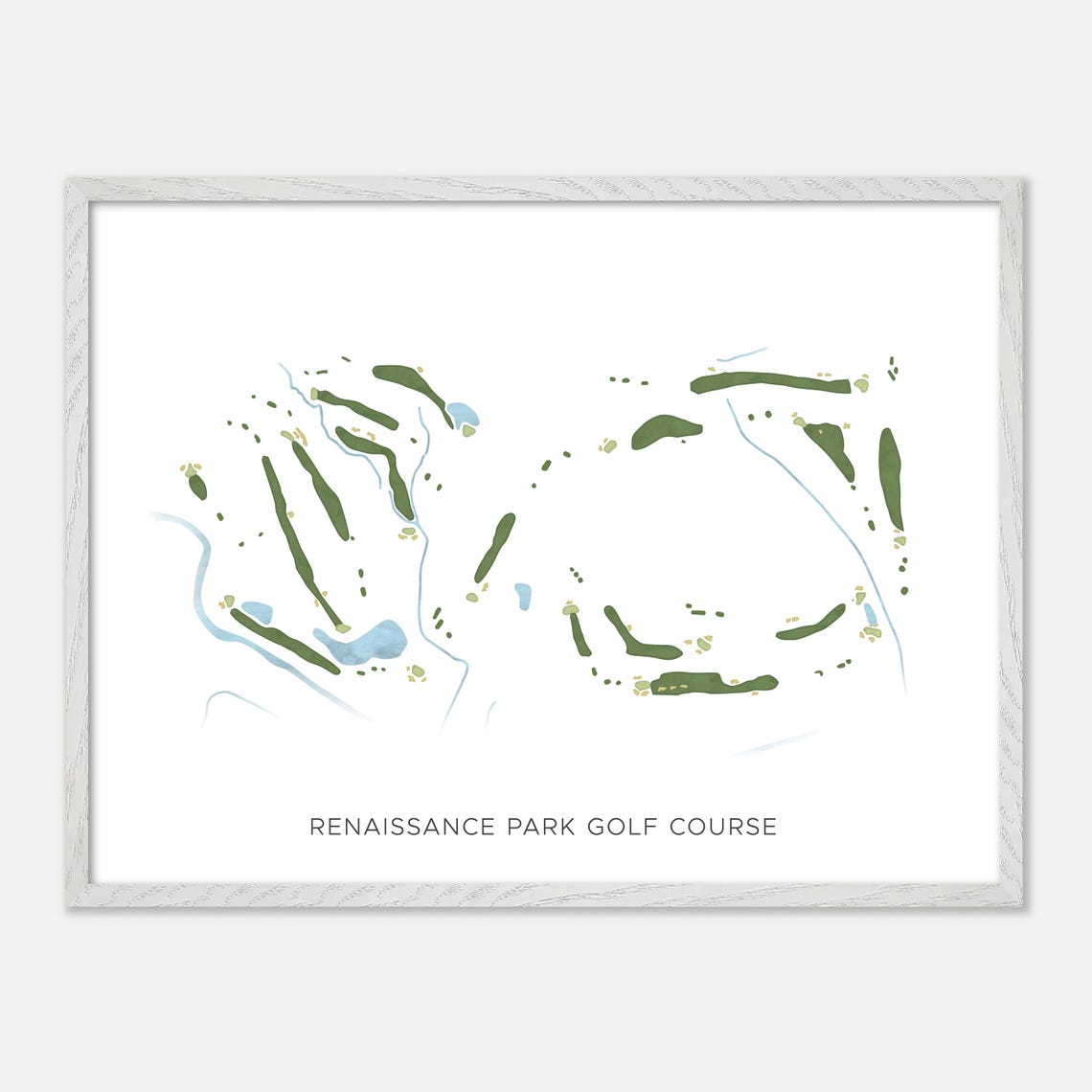 Renaissance Park Golf Course Charlotte NC Minimalist Map Poster - Image 4