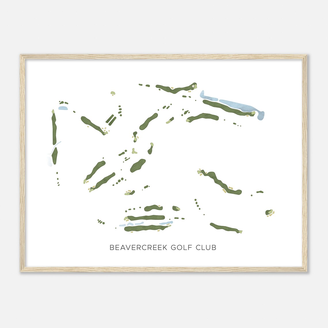 Beavercreek Golf Club Ohio Modern Watercolor Map Golfer Gift Golf Wall Art Golf Poster Print Course Layout - Image 2