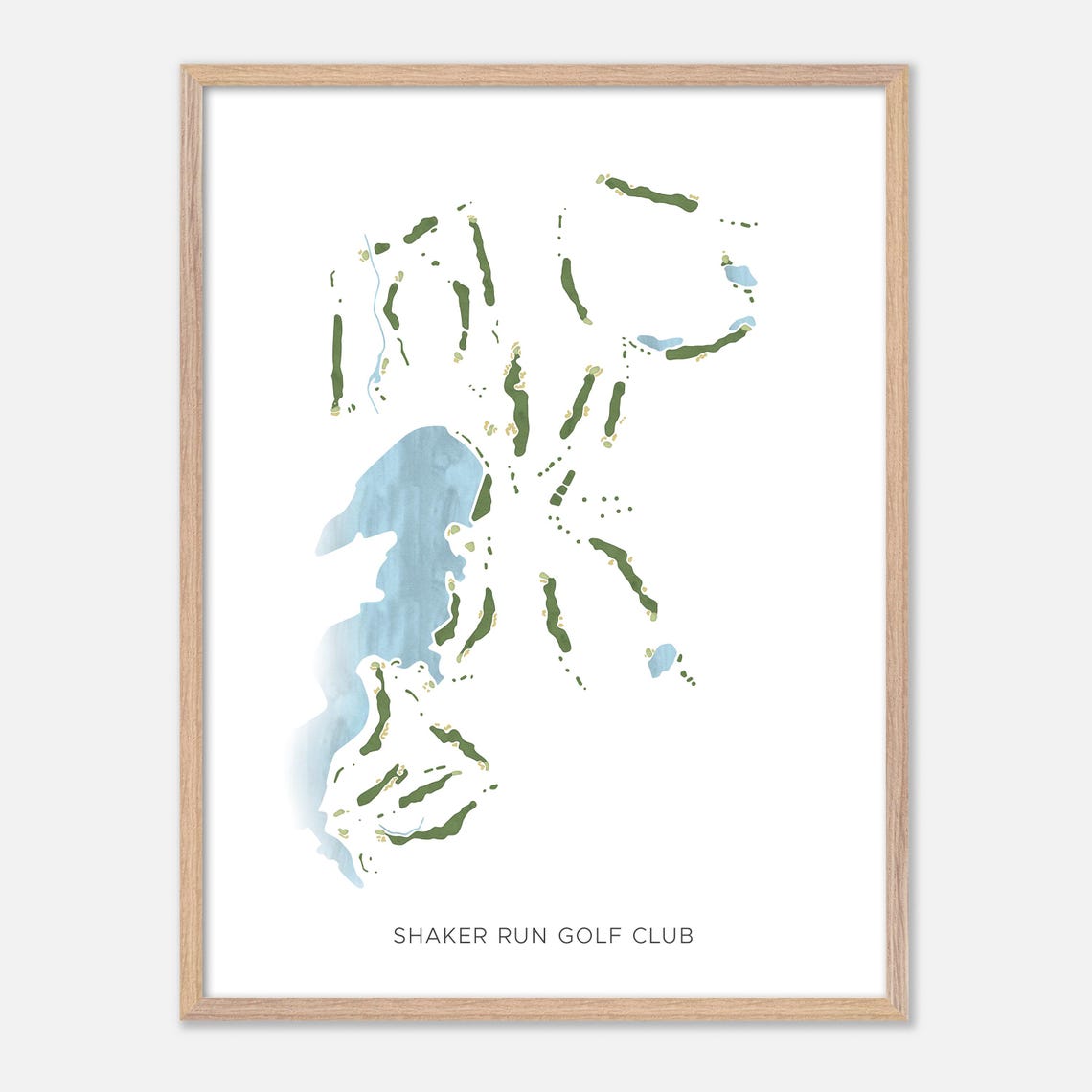 Shaker Run Golf Club Minimal Line Golf Course Map Golfer Gift Poster - Image 2