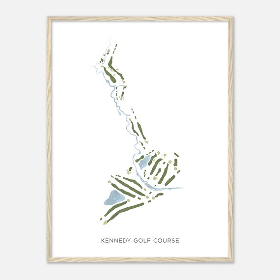 Kennedy Golf Course Colorado Modern Watercolor Map Golfer Gift Golf Wall Art Golf Poster Print Course Layout