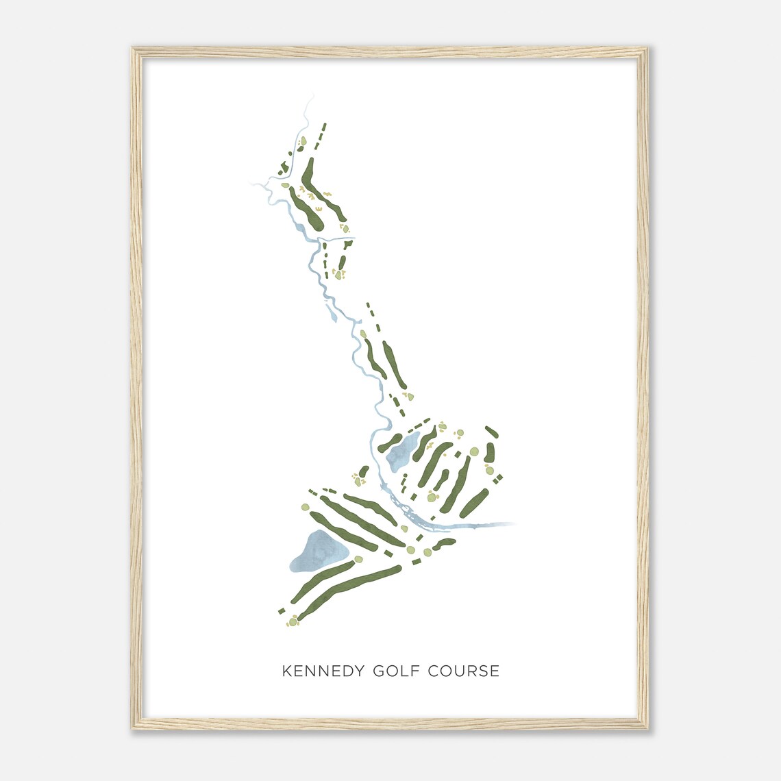Kennedy Golf Course Colorado Modern Watercolor Map Golfer Gift Golf Wall Art Golf Poster Print Course Layout