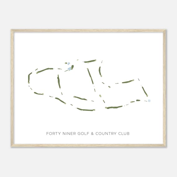 Forty Niner Golf Country Club Arizona Modern Watercolor Map Golfer Gift Golf Wall Art Golf Poster Print Course Layout