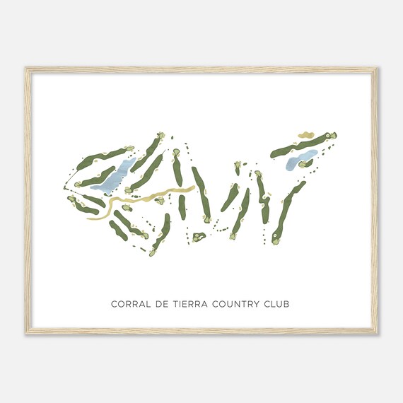 Corral De Tierra Country Club California Modern Watercolor Map Golfer Gift Golf Wall Art Golf Poster Print Course Layout