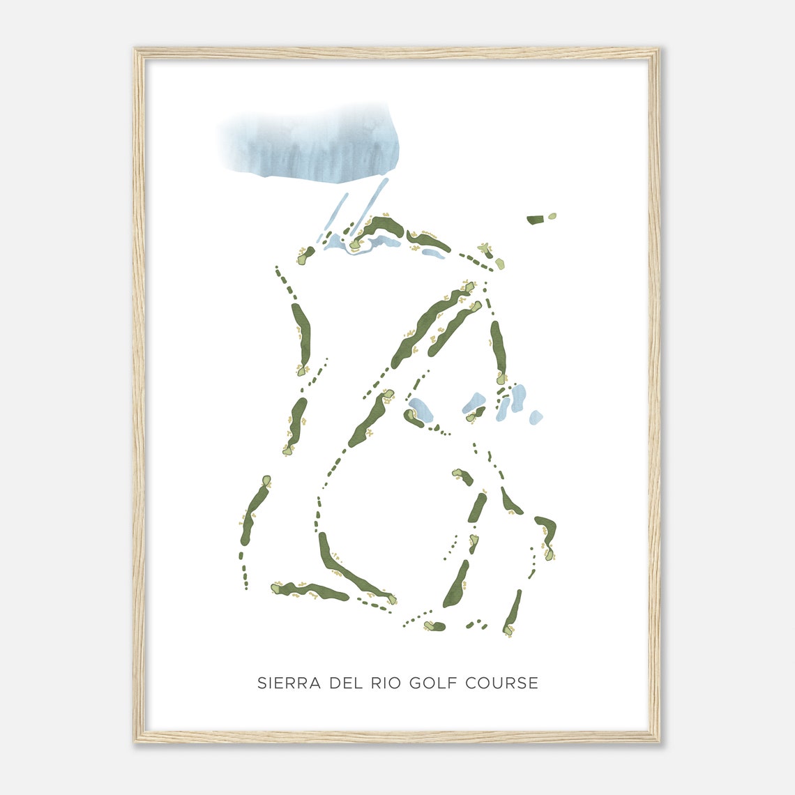 Sierra Del Rio Golf Course New Mexico Modern Watercolor Map Poster