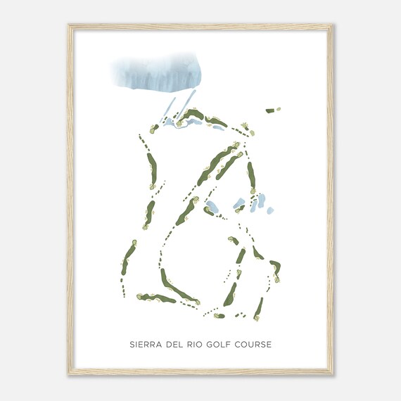 Sierra Del Rio Golf Course New Mexico Modern Watercolor Map Golfer Gift Golf Wall Art Golf Poster Print Course Layout