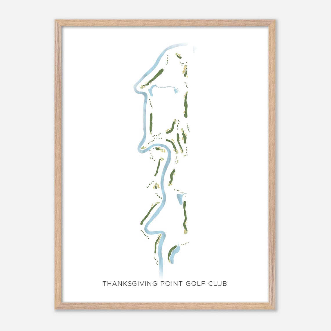 Thanksgiving Point Golf Club Modern Watercolor Course Map Poster - Image 6