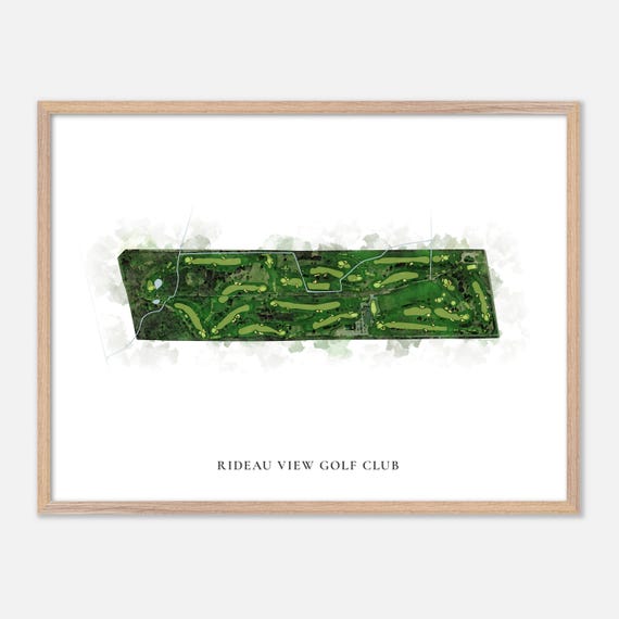Rideau View Golf Club In Manotick Canada Classic Watercolor Map Golfer Gift Golf Wall Art Golf Poster Print Course Layout