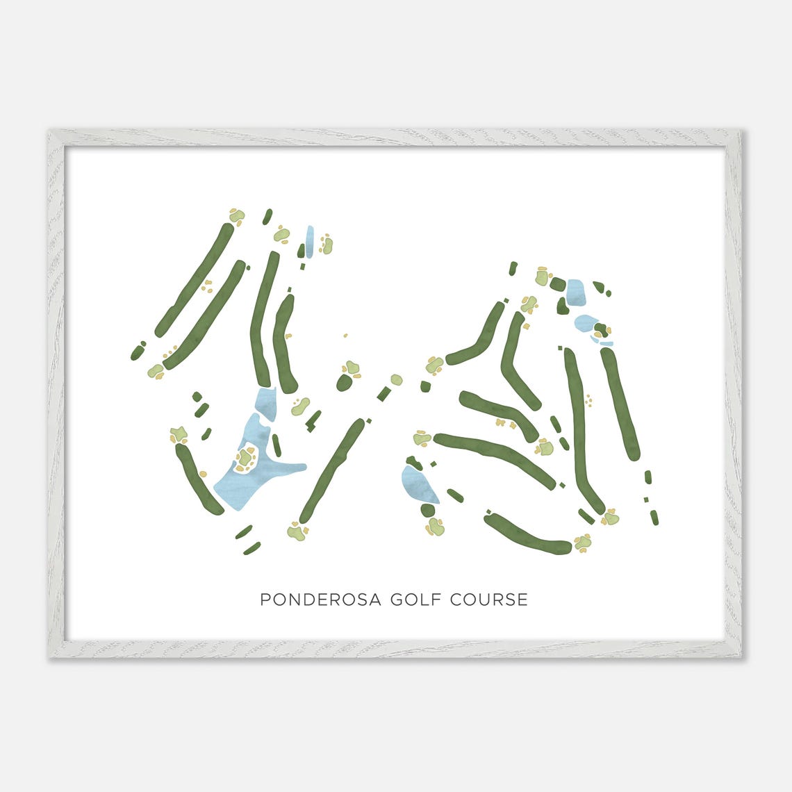 Ponderosa Golf Course Pennsylvania Modern Minimalist Golf Poster - Image 4