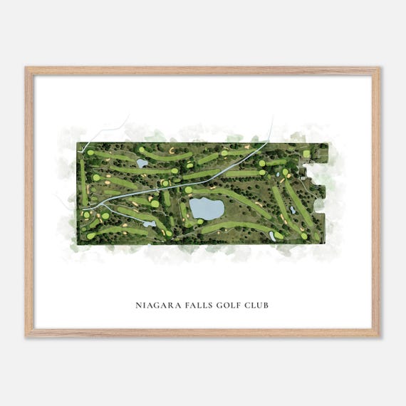 Niagara Falls Golf Club In Niagara Falls Canada Classic Watercolor Map Golfer Gift Golf Wall Art Golf Poster Print Course Layout