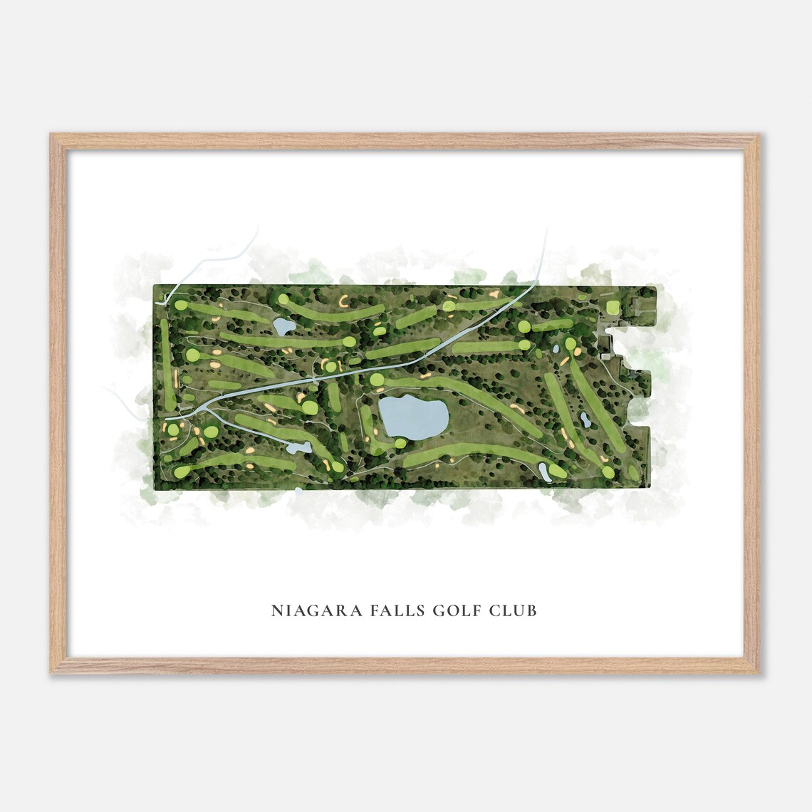 Niagara Falls Golf Club Ontario Classic Watercolor Map Poster